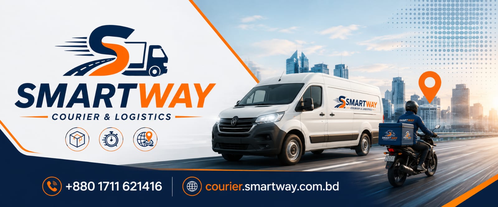 SMARTWAY corporate courier banner